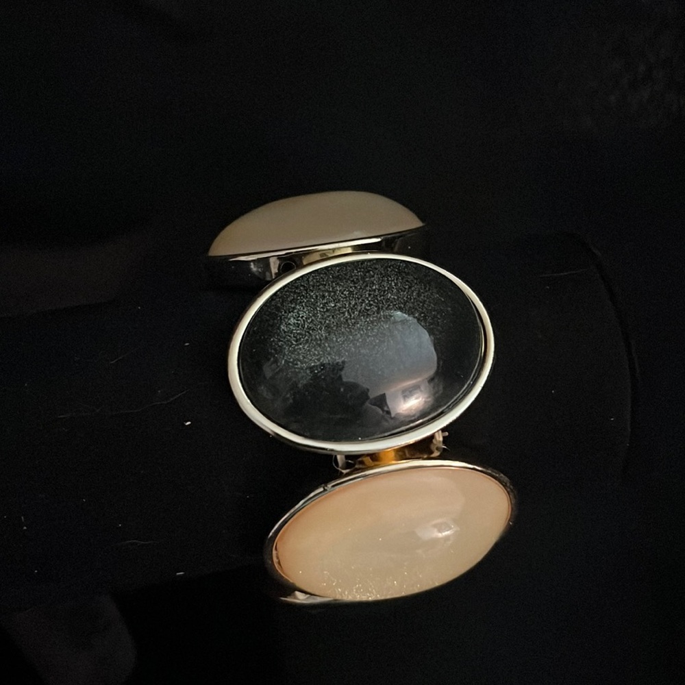 Ebony and Ivory Colored Stretch Bracelet
